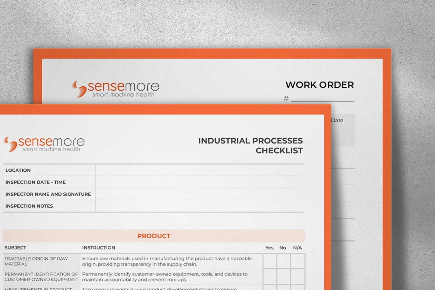 Sensemore Checklist Industrial Processes