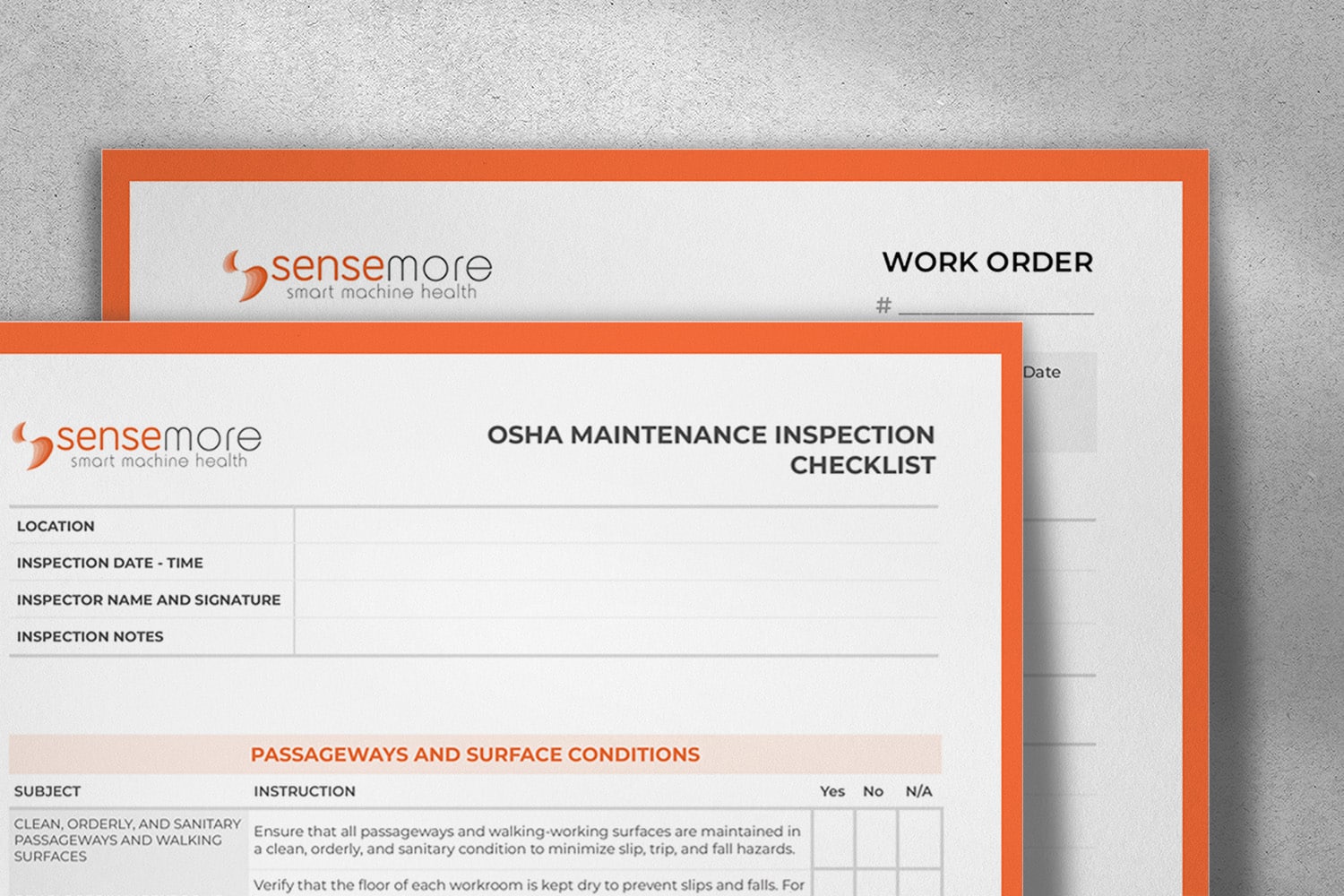 Sensemore Checklist OSHA Maintenance Inspection