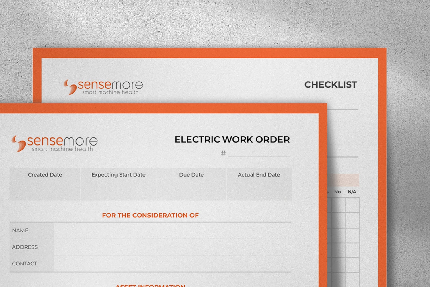 Sensemore Work Order Electric