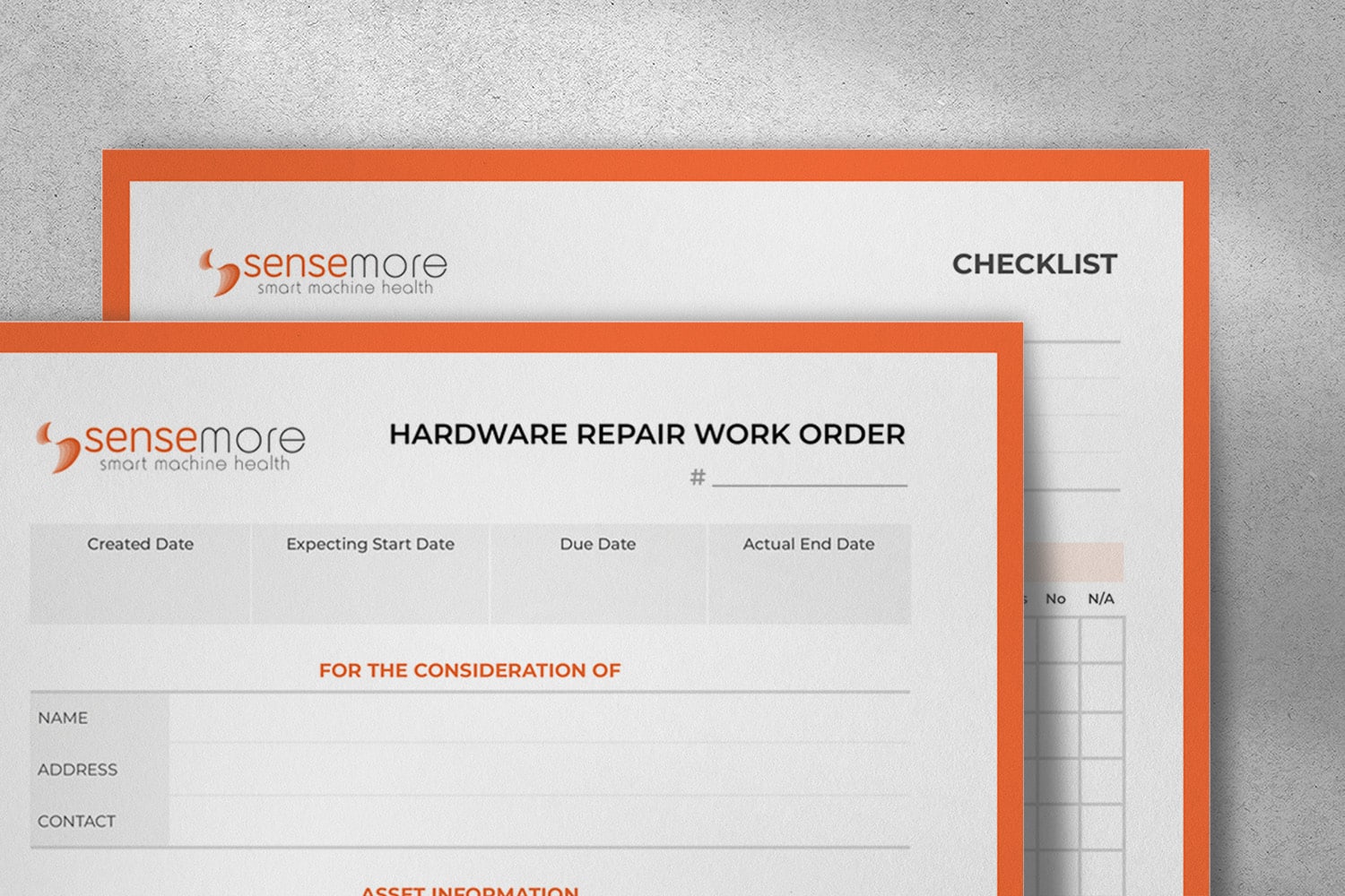 Sensemore Work Order Hardware Repair