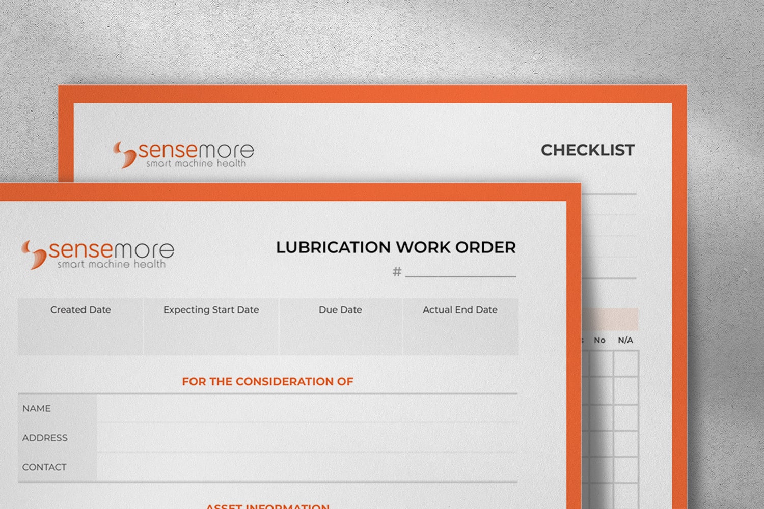 Sensemore Work Order Lubrication