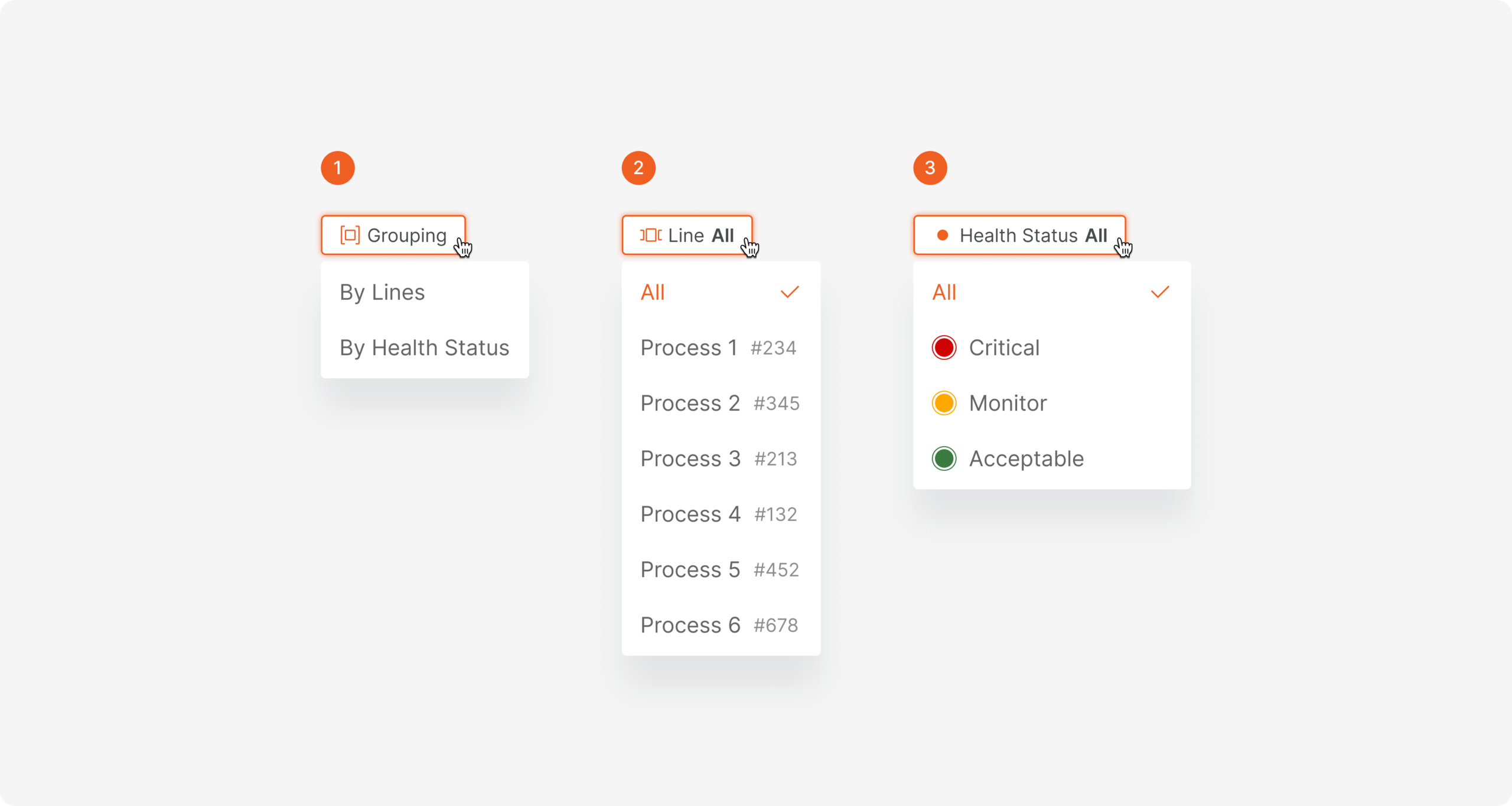 Monitoring Page Filters and Viewing Options